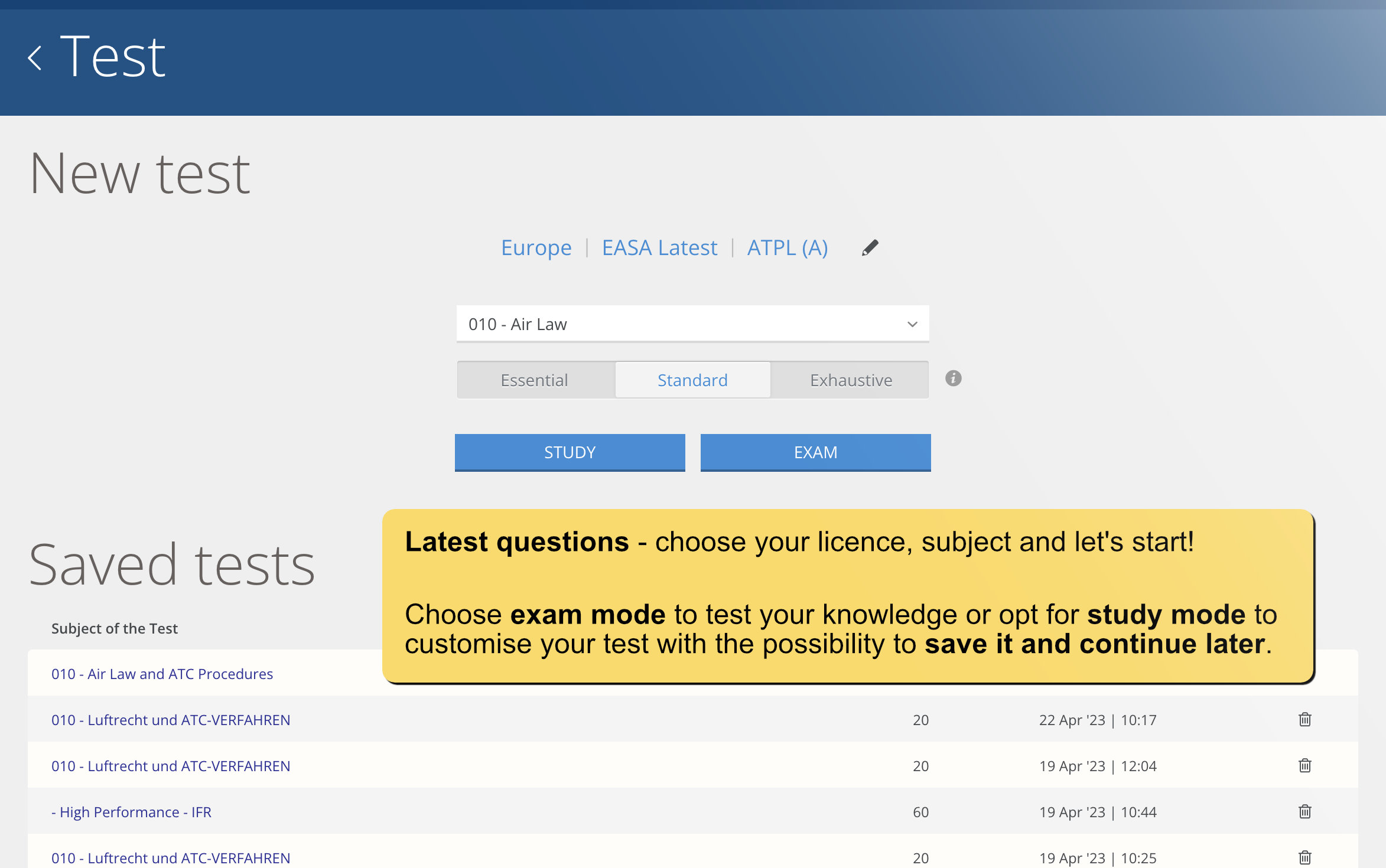 EASA Subscription 1